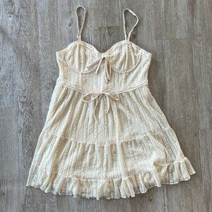 Womens NWT Jessica Simpson Cream Mini Dress - XL